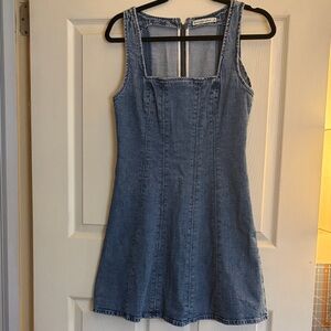 The A&F Mila Squareneck Denim Mini Dress